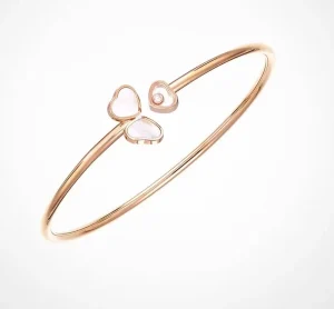 Fashion Bracelet for Women Butterfly Heart Charm Open Bangle Jewelry