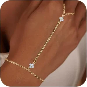 Fashion Bracelets Conjoined Simple Finger Chain Stainless Steel Bracelets Niche Personality Party Fashion Charm Bracelets