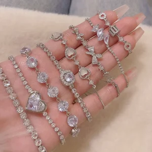 Fashion Bracelets Korean New Zircon Heart Love Elegant Women’s Bracelet