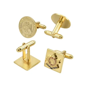 Fashion Brass Cuff Links And Tie Clips With Custom Logo For Stylish Gentlemen Accessories