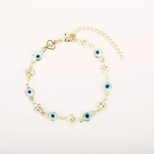 Fashion Bronze Classic Chain & Link Bracelet for Women Simple Charm Bangle Jewelry
