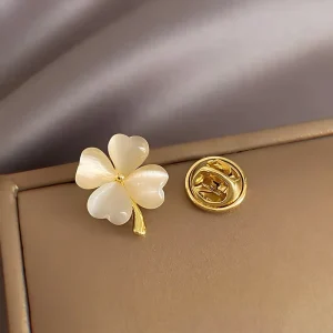 Fashion Brooch Set Flower Bow Brooches for Women Metal Anti glare Lapel Pin Fixed Clothes Pins Sweater Coat Clothing Accessories