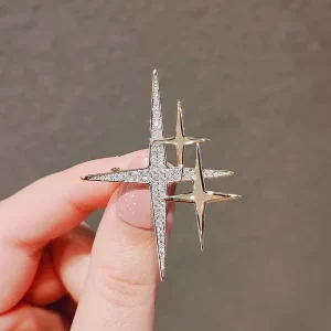Fashion Brooches Pin Stars Trending Bling Zircon Elegant Luxury Exquisite High Quality Charming Designer Brooch Gifts