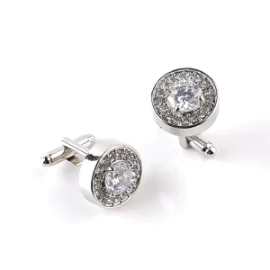 Fashion Bulk Grateful Dead Custom logo Engraved Blanks Diamond Crystal Cufflink