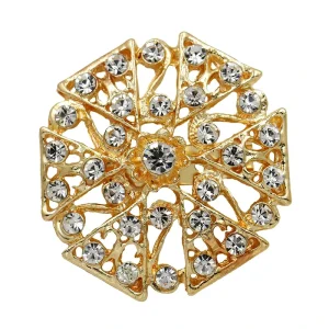 Fashion Card style Brooches Rhinestone studded Alloy Corsages Supplier of Pins for Bouquets and Fashion Accessories