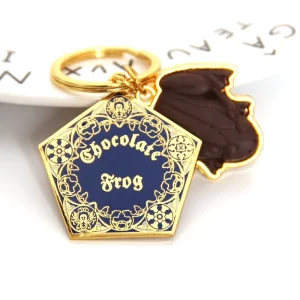 Fashion Cartoon Letter Keychains Gold Plated Harry Movie Souvenir 2D 3D Metal Car Keyrings Custom Hard Enamel Keychain
