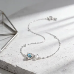 Fashion Chain Link 925 Sterling Silver Platinum Plated Bracelet Inlaid High Shine Zircon Trendy For Women Party Wedding Gift