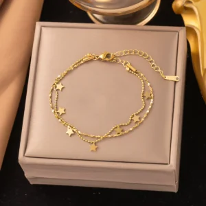 Fashion Chain & Link Bracelets Luxury Unisex Stainless Steel Polished Link and Elegant Charm Bracelet