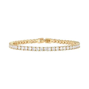 Fashion Chain Link Gold Plated Designer Bracelet Trendy Cubic square Zircon Classic Tennis Bracelet Accessory for Women