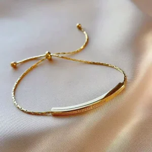 Fashion Charm 18K Stainless Steel Pull Bracelet Simple Jewelry Gift