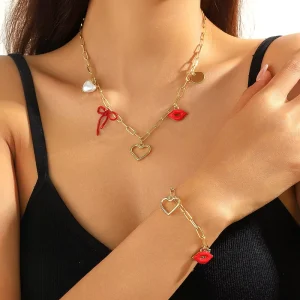 Fashion Charm Necklace Merch Jewelry Inspired Necklace Accessories for Women Valentine’s Day Gift