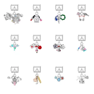 Fashion Charm for Bracelet with All-Match Silver Pendant Cross-Border Personalities Creative Accessory Italian Charm Bracelet