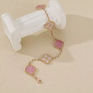 Fashion Charms High Jewelry Zircon Flower Bracelet S925 Silver 18K Gold Plated Bangle Women’s Accessories Party Gifts
