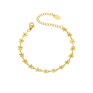 Fashion Choker Stainless Steel Fashion Jewelry Minimalist Sunflower Necklace Personalized Bracelet