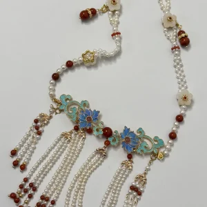 Fashion Chokers Necklaces Fashion Jewelry Pearl Necklace Enamel Pendant Fashion Pendant Necklaces Jewellery Sets for Women