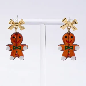 Fashion Christmas Boot Pendant Earring for Women Featuring Christmas Tree Gingerbread Man Santa Claus Snowman Earrings