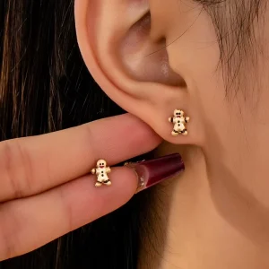 Fashion Christmas Boot Pendant Earrings for Women Christmas Tree Gingerbread Man Santa Claus Snowman Earring Gifts