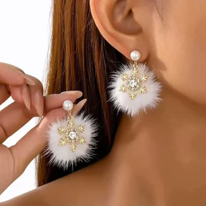 Fashion Christmas Snowflake Christmas Tree Earrings for Women Cute Sweet INS Style Fashion Jewelry Gifts