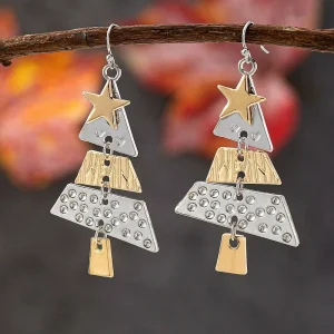 Fashion Christmas-Themed Pendant Earring for Women Featuring Christmas Tree Gingerbread Man Santa Claus Snowman Earrings