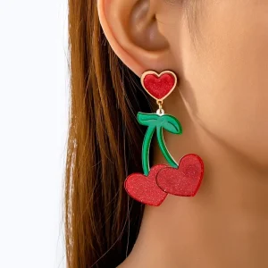 Fashion Christmas Tree Pendant Earring for Women Featuring Christmas Tree Gingerbread Man Santa Claus Snowman Earrings