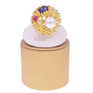 Fashion Classic 24K Gold Ring Plated Copper Alloy Opening Rings for Women