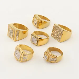 Fashion Classic Brushed Designer Styles Fashion Jewelry Women Cz Stainless Steel Rings