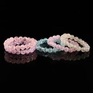 Fashion Colorful Bracelet Fashion Teen Girls Korean Bracelet Trendy Colored Glass Beaded Bracelet for Girls