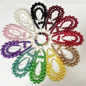Fashion Colorful Bridal Big Pearl Necklace Set for N250732