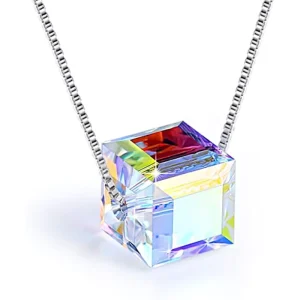 Fashion Colorful Crystal Jewelry Luxury Crystal Earrings Bracelet Necklace Set Valentine’s Day Gift for Women