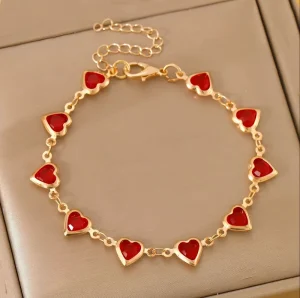 Fashion Colorful Heart Bracelets for Girls for Fashion Bracelet Set