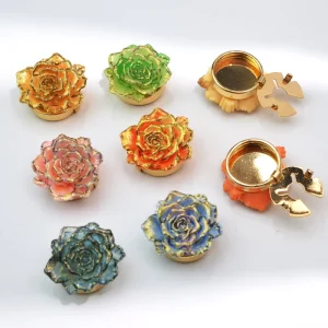 Fashion Colorful Rose Button Cover Sleeve Cufflinks Decorative Accessories Flower Petal Button Cover Apparel Accessories