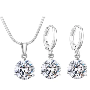 Fashion Colorful Zircon Diamond Costume Jewelry Sets for Women NS180885