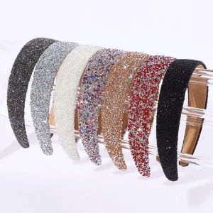Fashion Colours Hairband Pearl Light Luxury Rhinestone Headband Trend Rhinestone Headband for Woman Bridal Hair Accessories