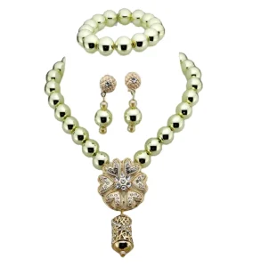 Fashion Coral Beads Jewelry Sets Women Accessories Costume Nigerian Style Necklace