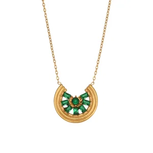 Fashion Costume Jewelry Golden Real Gold Plated Full Diamond Zircon Heart Shape Pendant for Girlfriend Women