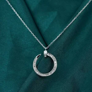 Fashion Costume Jewelry KYRA01206 High Quality Zircon Nail Shape Resizable Rings Jewelry Set for Women