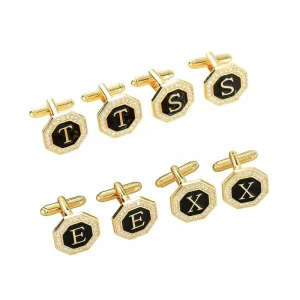 Fashion Creative Personality French Cufflinks for Men A Z Logo Fashion Accessories for Engagement Wedding Party Anniversary Gift