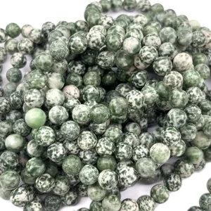 Fashion Crystal Bracelet Boho Energy Stone Jewelry Green Spot Bracelets for Men and Women