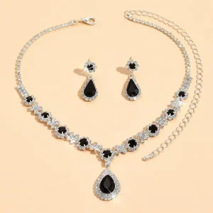 Fashion Crystal Necklace and Earring Jewelry Set Wedding Gifts for Women
