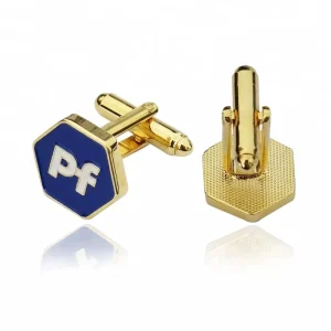 Fashion Custom Gold Plated Metal Cufflinks & Tie Clips Men’s TV Movie Style Wedding Custom Color/Size Your Logo