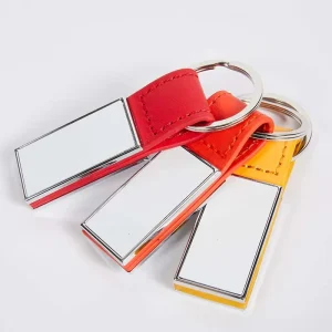 Fashion Custom Promotion Gift Zinc Alloy Keychain Fashion Craft Leather Keyring