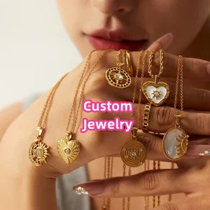 Fashion Custom Ring Earrings Bracelet Pendant Necklace Custom Silver Stainless Steel Jewelry Manufacturer