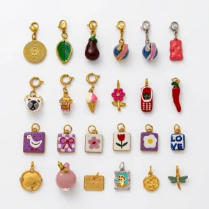 Fashion Cute Cartoon Pendants for DIY Jewelry Accessories Gold Plated Stainless Steel Charms Pendants