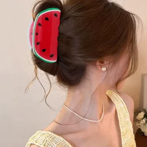 Fashion Cute Fruit Shape Hair Claws for Women Girls Hairpin Hair Accessories Stylish Multi Purpose Hair Care Styling Products