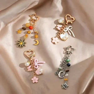 Fashion Cute Keychain for Women Handbag & Phone Pendant Creative Ornament Accessory Charm Birthday Gift