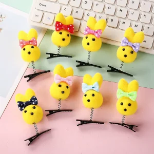 Fashion Cute Metal Hair Spring Capibara Rabbit Cartoon Duck Elastic Hairpin DIY Hair Clip Party Decoration Girls