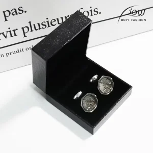 Fashion Cyberpunk Mechanical Wind Electroplated Cufflinks for Men Casual Occasions Boy’s Gift with Boxes