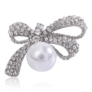 Fashion Design Brooches Women Butterfly Pearl Rhinestone Brooches for Women Accessories Retro Lapel Pins Clothing Jewelry Brooch