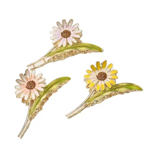 Fashion Design European American Style 12cm Broach Flower Hair Accessories Women’s Metal Hairgrips Rhinestone Hairpin Hair Claws