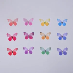 Fashion Design Girls Sweet Hair Glitter Rhinestone Butterfly Hair Clips Accessories